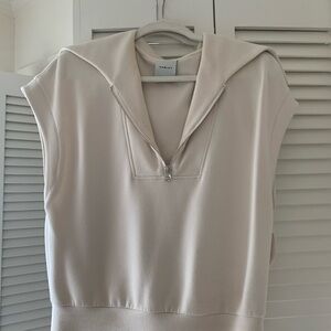 Varley Cream Sleeveless Hoodie & shorts